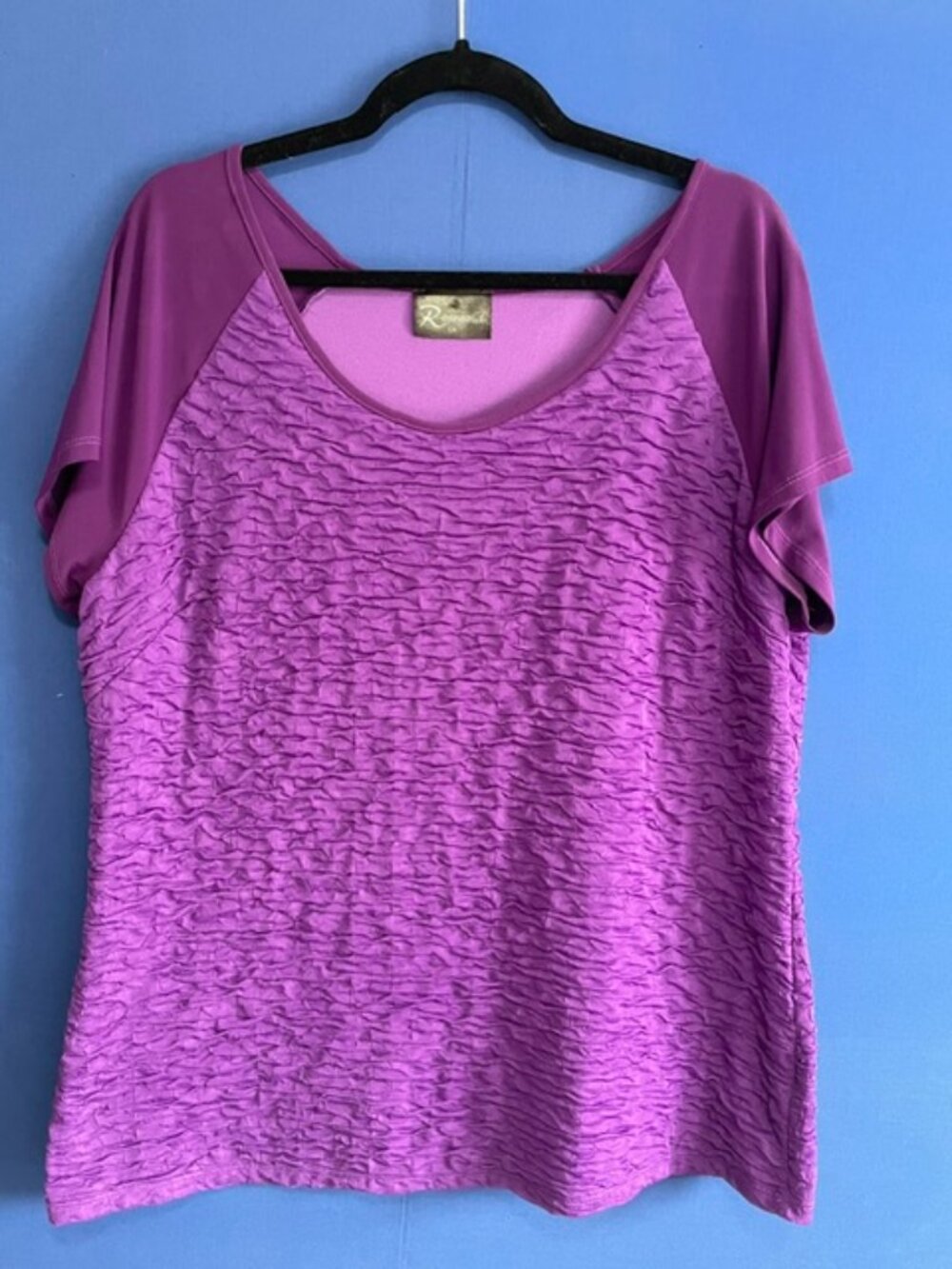 Textured Purple Tee/Blouse